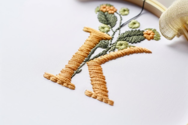 Ręcznie haftowane inicjały